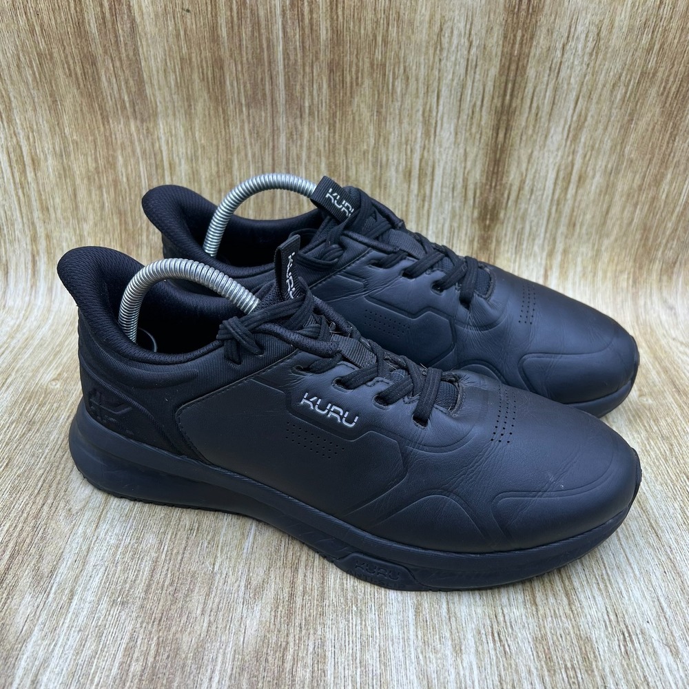 KURU Shift Walking Shoes Women's 9.5 Black Leather Anti-Slip Orthopedic Sneakers